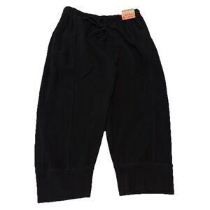 Free People Movement Cropped Jogger Pants Womens S Black Tapered Leg Drawstring